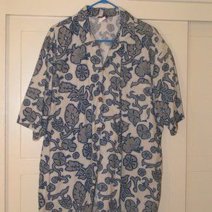 Hawaiian Shirt 2X Gray Blue "LA 32" brand